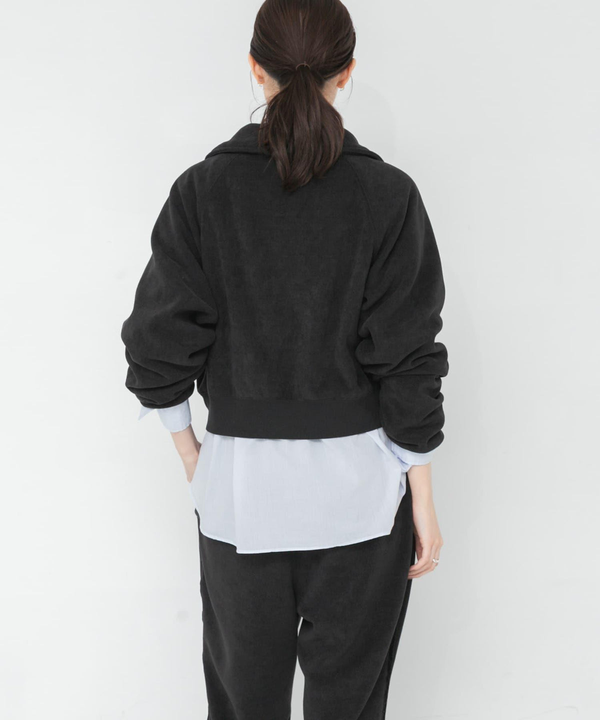 別注 THOUSAND MILE × URBAN RESEARCH 針織抓絨拉鍊連帽衫 彈力保暖防靜電抗菌防臭