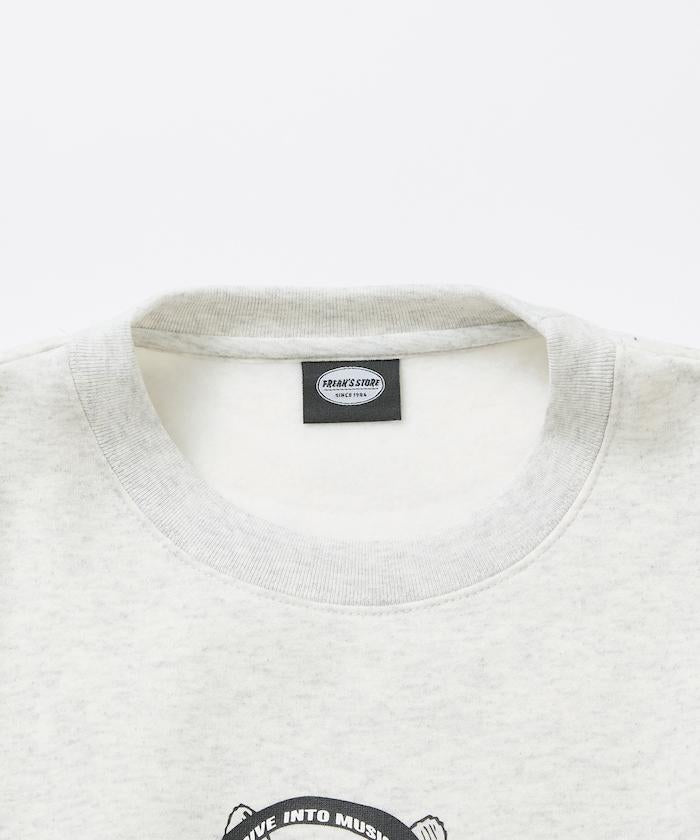 diskunion × FREAK'S STORE 聯名 法鬥 音樂主題 印花 圓領衛衣 寬鬆款 聚酯纖維/棉混紡