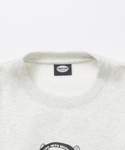 diskunion × FREAK'S STORE 聯名 法鬥 音樂主題 印花 圓領衛衣 寬鬆款 聚酯纖維/棉混紡