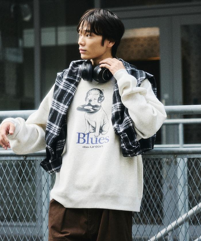 diskunion × FREAK'S STORE 聯名 法鬥 音樂主題 印花 圓領衛衣 寬鬆款 聚酯纖維/棉混紡