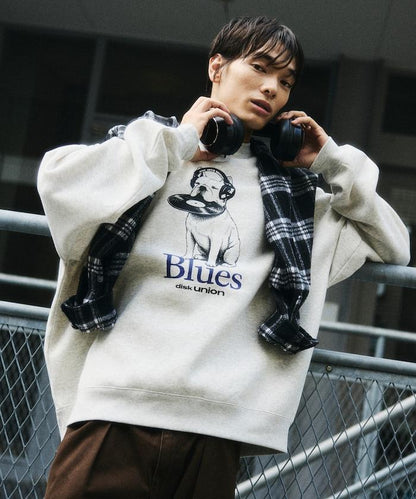diskunion × FREAK'S STORE 聯名 法鬥 音樂主題 印花 圓領衛衣 寬鬆款 聚酯纖維/棉混紡
