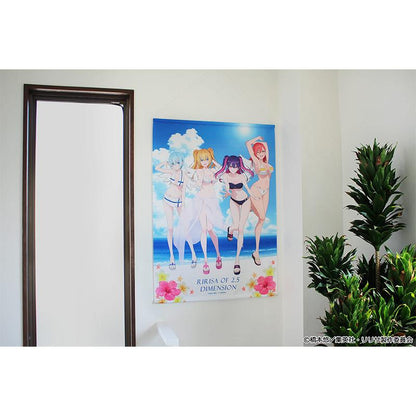 2.5次元的誘惑 描き下ろし B1掛畫 水著ver. 天乃リリサ/橘美花莉/ノノア/喜咲アリア 掛畫