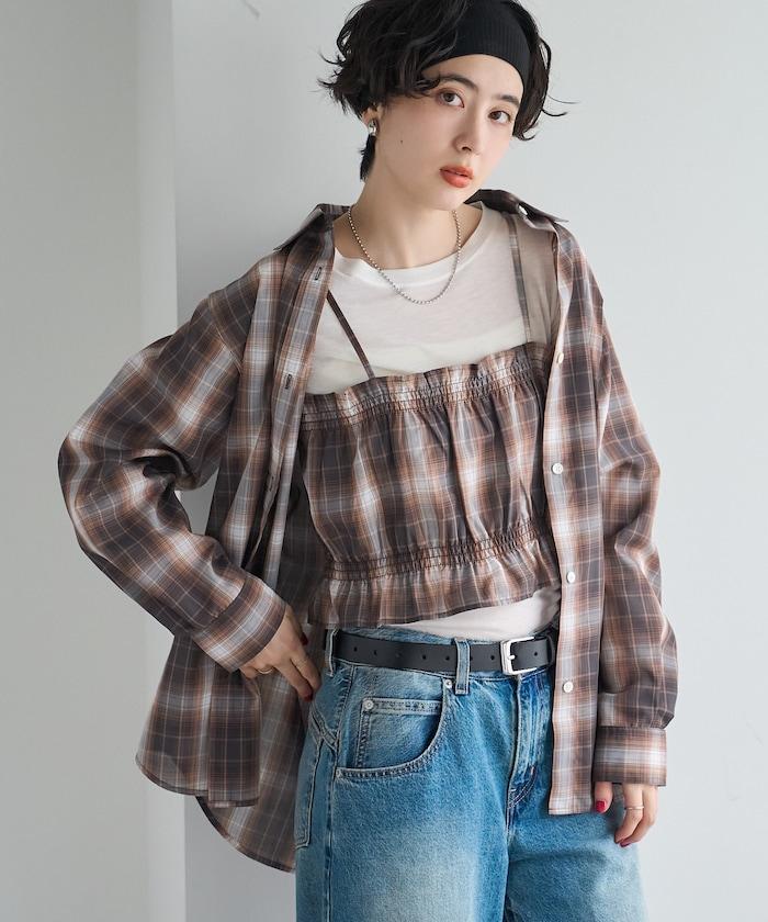 FREAK'S STORE 2026秋冬 休閒格紋襯衫疊穿馬甲套裝