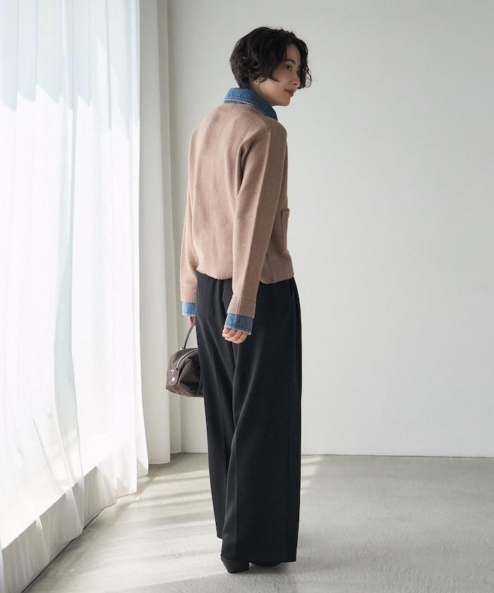 FREAK'S STORE 2026秋冬 垂感貝亞紙板面料立體打褶闊腿褲