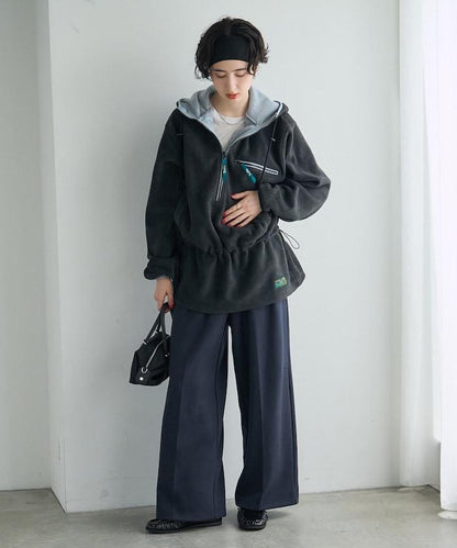 FREAK'S STORE 2026秋冬 垂感貝亞紙板面料立體打褶闊腿褲