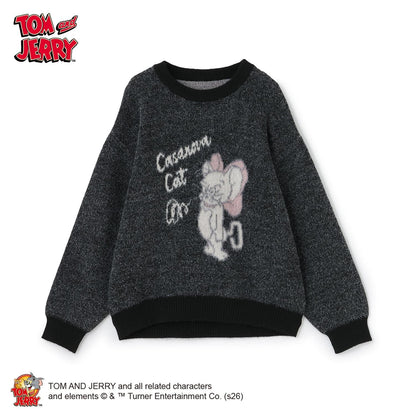 TOM and JERRY 提花針織套頭衫 寬鬆 親子款