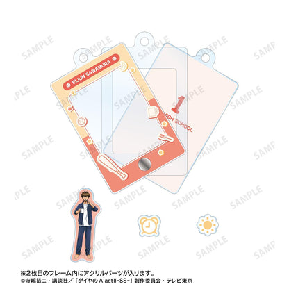ダイヤのA actII 描き下ろし 朝の支度ver. トレーディングパーツ付きフレームアクリルチャーム 沢村栄純 降谷暁 御幸一也 倉持洋一 奧村光舟 亞克力掛件