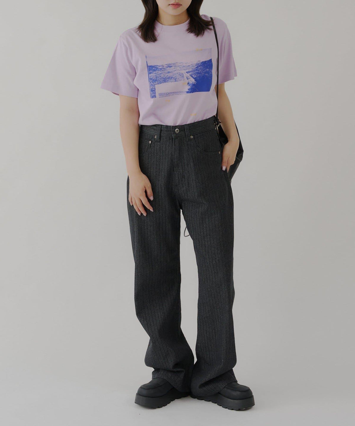 Kastane WHIMSIC 絲網印花T恤 純棉 圓領 短袖 寬鬆印花T恤 男/女同款
