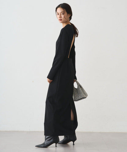 Loungedress Atelier N5 露背長袖連衣裙