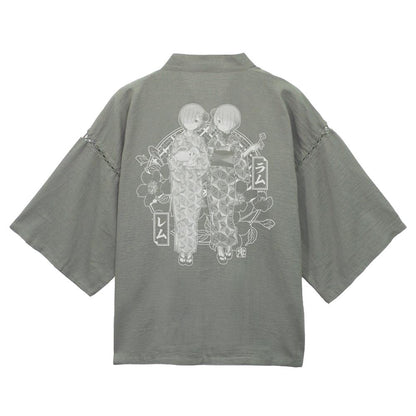Re:從零開始的異世界生活 甚平 浴衣姿的ラム&レム 利休鼠 大(XL～XXL)