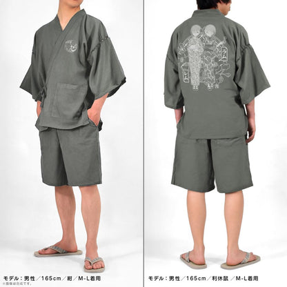 Re:從零開始的異世界生活 甚平 浴衣姿的ラム&レム 利休鼠 大(XL～XXL)