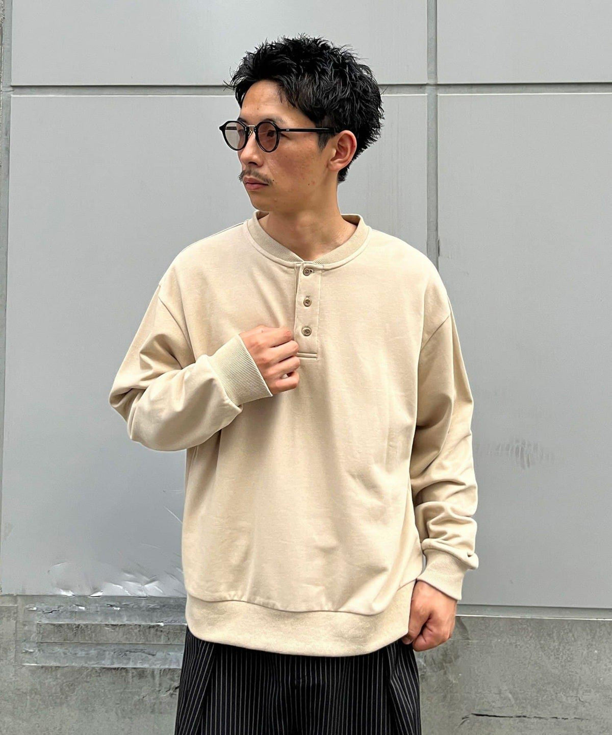亨利領套頭衫