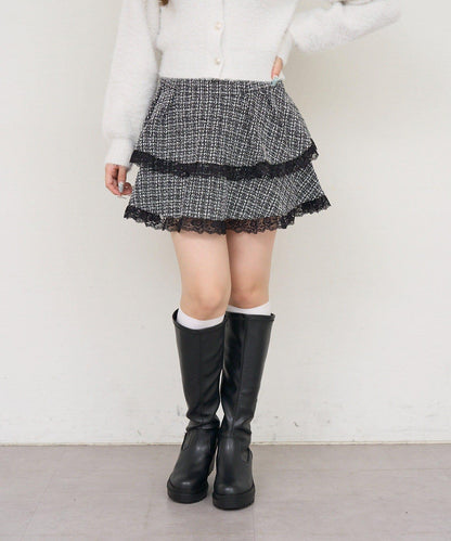 NICE CLAUP ティアードミニスカート