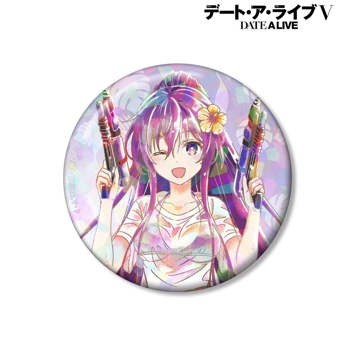 《約會大作戰》V 描き下ろし 夜刀神十香 約會大作戰ver. Ani-Art aqua label 75mm 鐳射徽章