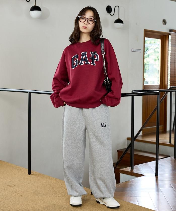 PUBLUX × GAP 聯名 寬鬆弧形褲 羅馬布 運動褲
