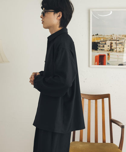 彈力人字紋正裝領襯衫
