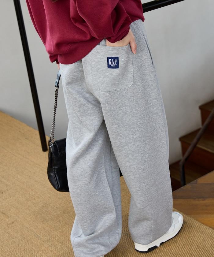 PUBLUX × GAP 聯名 寬鬆弧形褲 羅馬布 運動褲