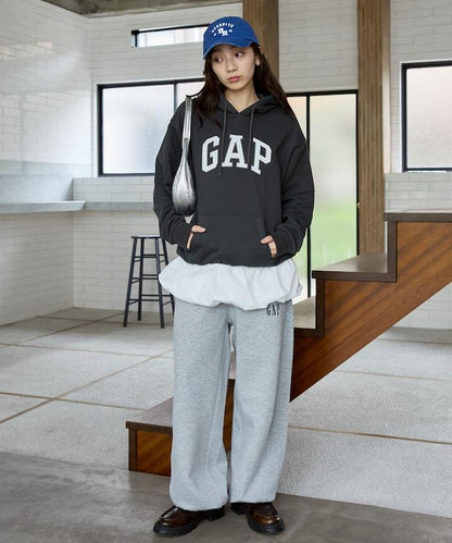 PUBLUX × GAP 聯名 寬鬆弧形褲 羅馬布 運動褲