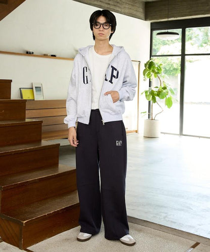 PUBLUX × GAP 聯名 寬鬆弧形褲 羅馬布 運動褲