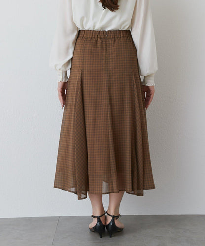 La boutique BonBon 格紋風琴褶半裙