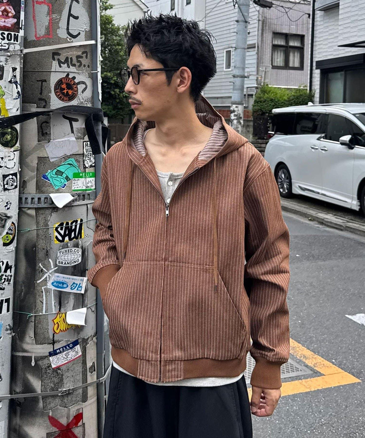 CIAN denim 連帽拉鍊夾克