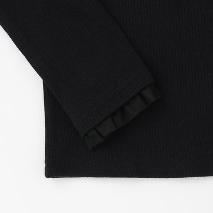 人氣復刻蝴蝶結刺繡吊帶連衣裙長袖T恤套裝