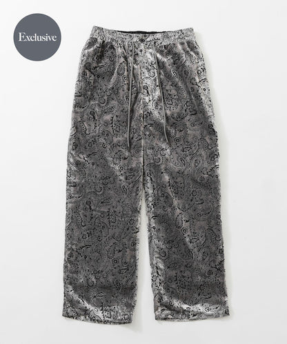 別注 TUITACI×URBAN RESEARCH 佩斯利印花天鵝絨長褲