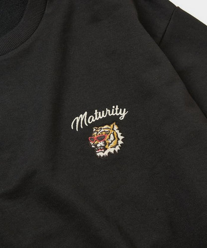 タイガー刺繡圓領衛衣