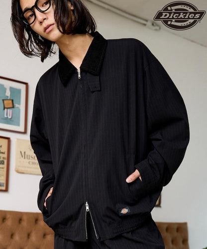 Dickies × PUBLUX 聯名 領部燈芯絨拼接拉鍊工裝夾克 限定款