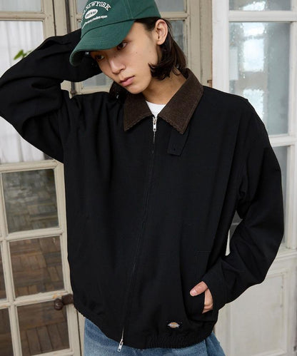 Dickies × PUBLUX 聯名 領部燈芯絨拼接拉鍊工裝夾克 限定款