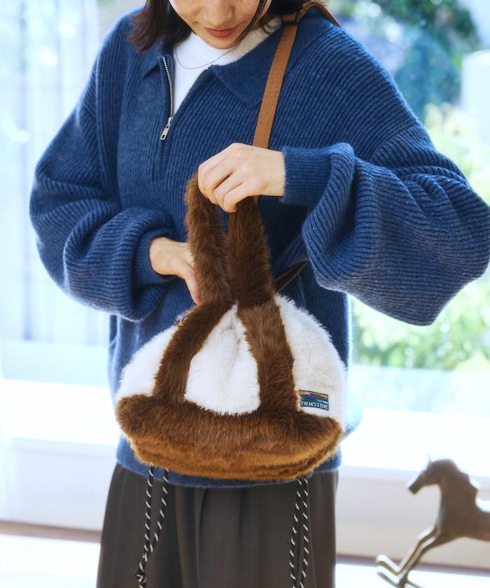 エコファー 2WAY ワンポイントロゴ 巾着トートバッグ 【限定展開】