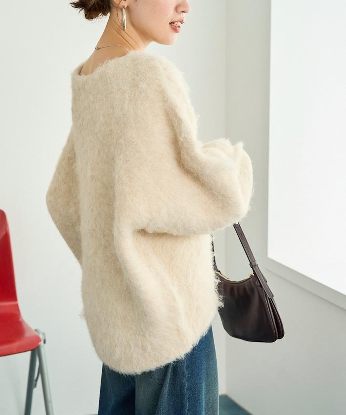 ミックスシャギー ラグラン ニット プルオーバー【限定展開】