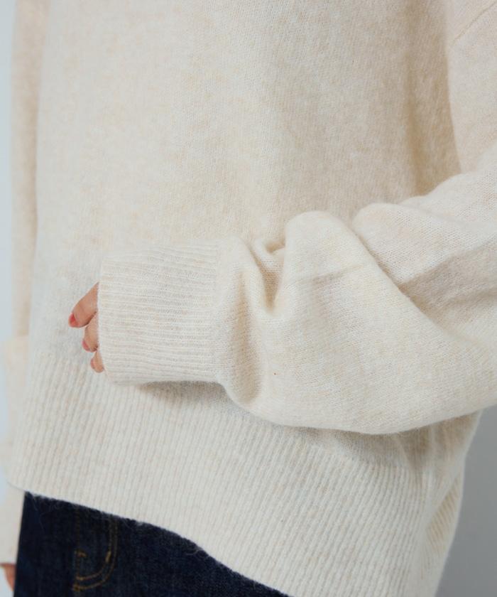 Vネック レースニットプルオーバー 限定展開