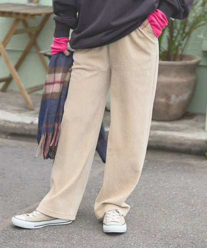 剪裁燈芯絨休閒褲