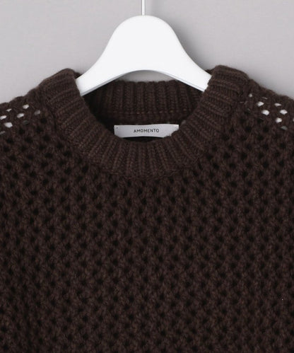 泡泡袖鉤織套頭衫