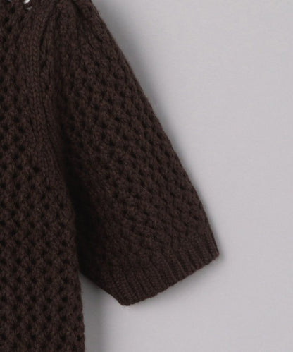 泡泡袖鉤織套頭衫