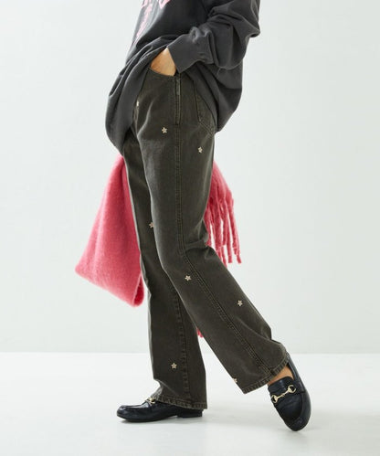 聯名喇叭牛仔褲