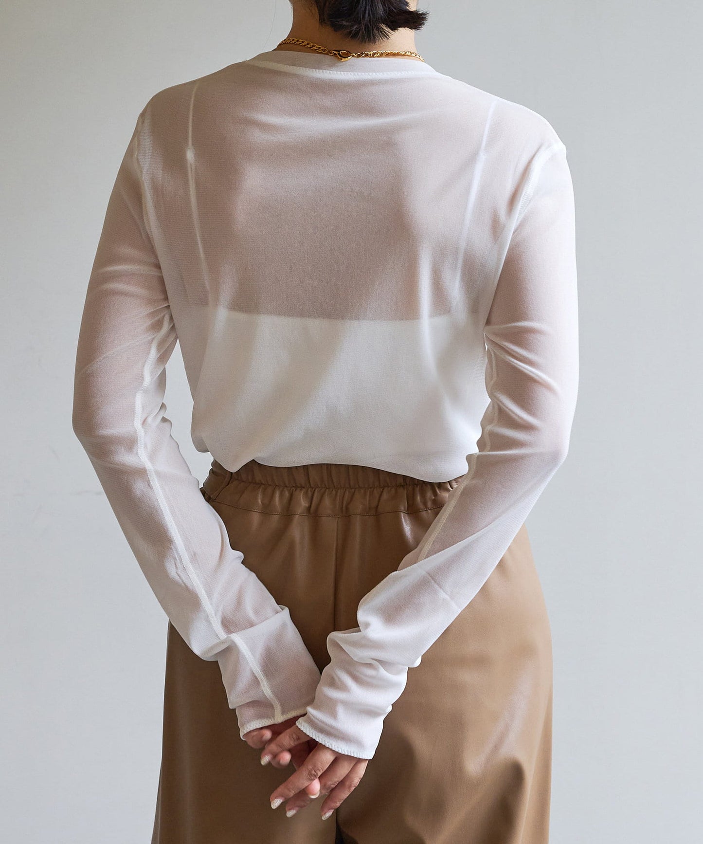 【La nature linge】透明蕾絲套頭衫