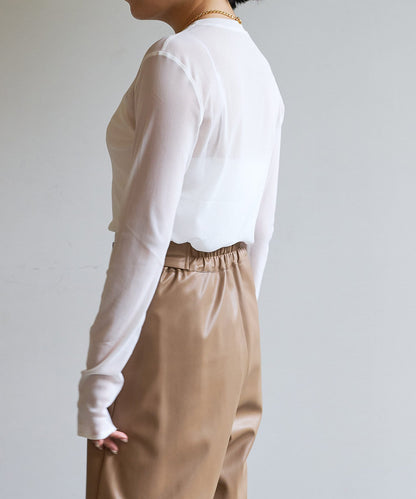 【La nature linge】透明蕾絲套頭衫