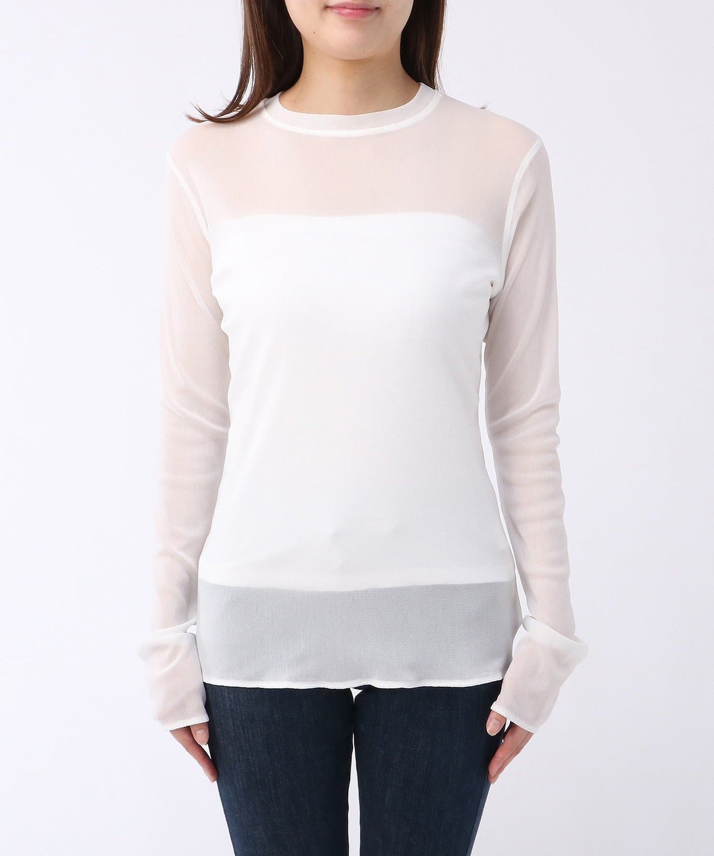 【La nature linge】透明蕾絲套頭衫