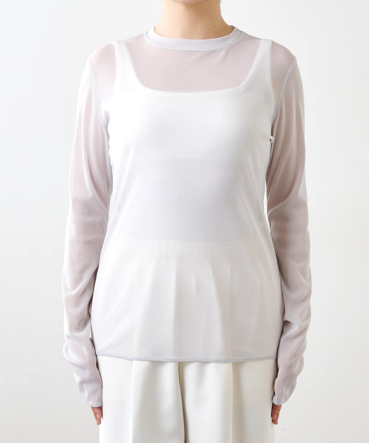 【La nature linge】透明蕾絲套頭衫