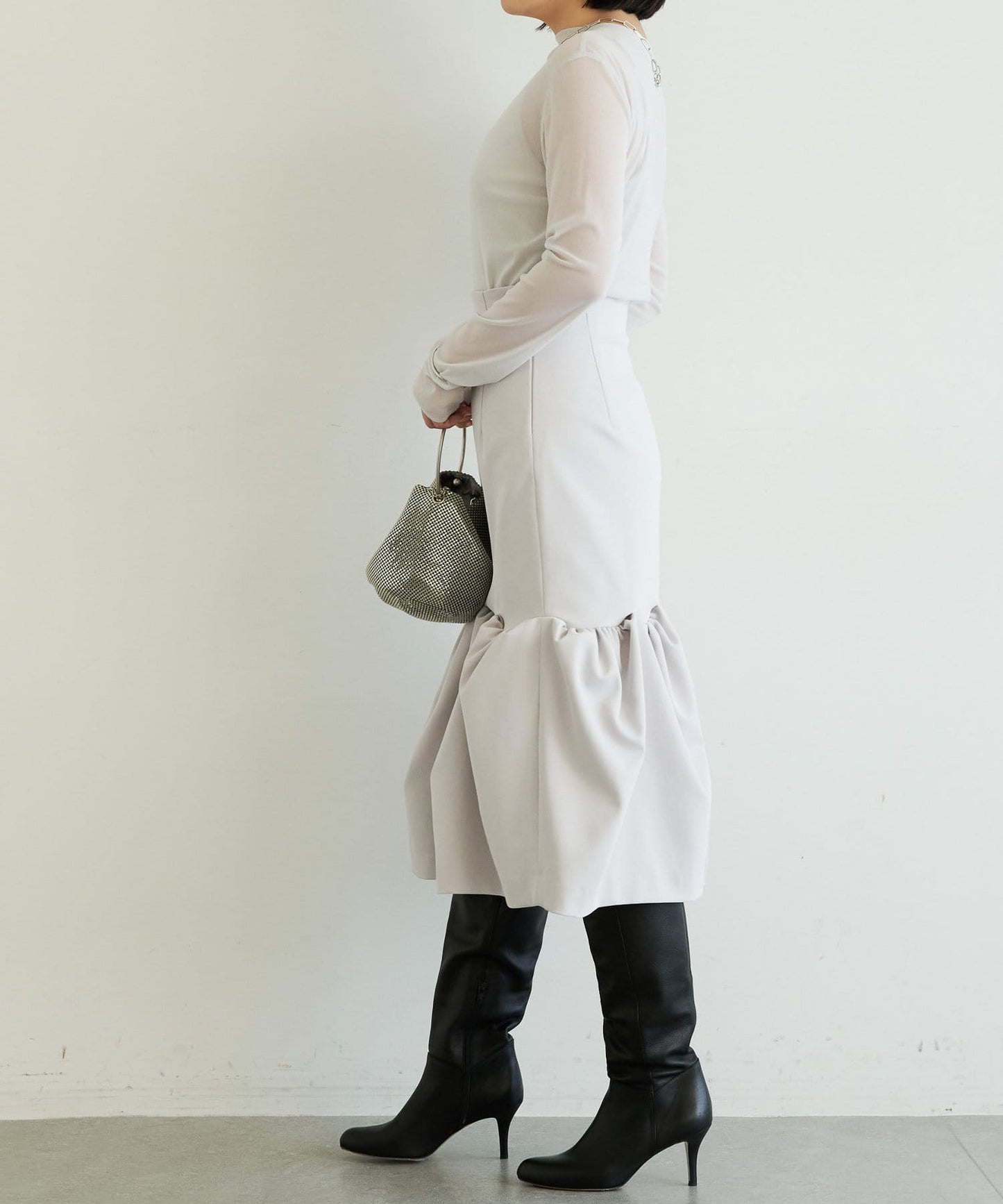 【La nature linge】透明蕾絲套頭衫