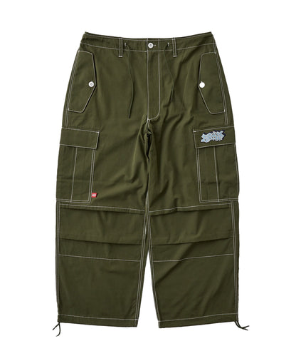 【KOOKY'N/酷酷】BRONX刺繡降落傘寬鬆褲