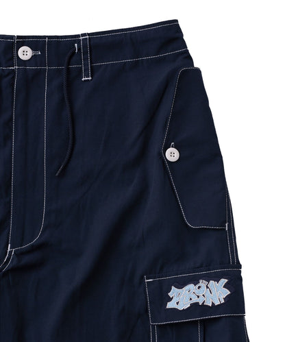 【KOOKY'N/酷酷】BRONX刺繡降落傘寬鬆褲