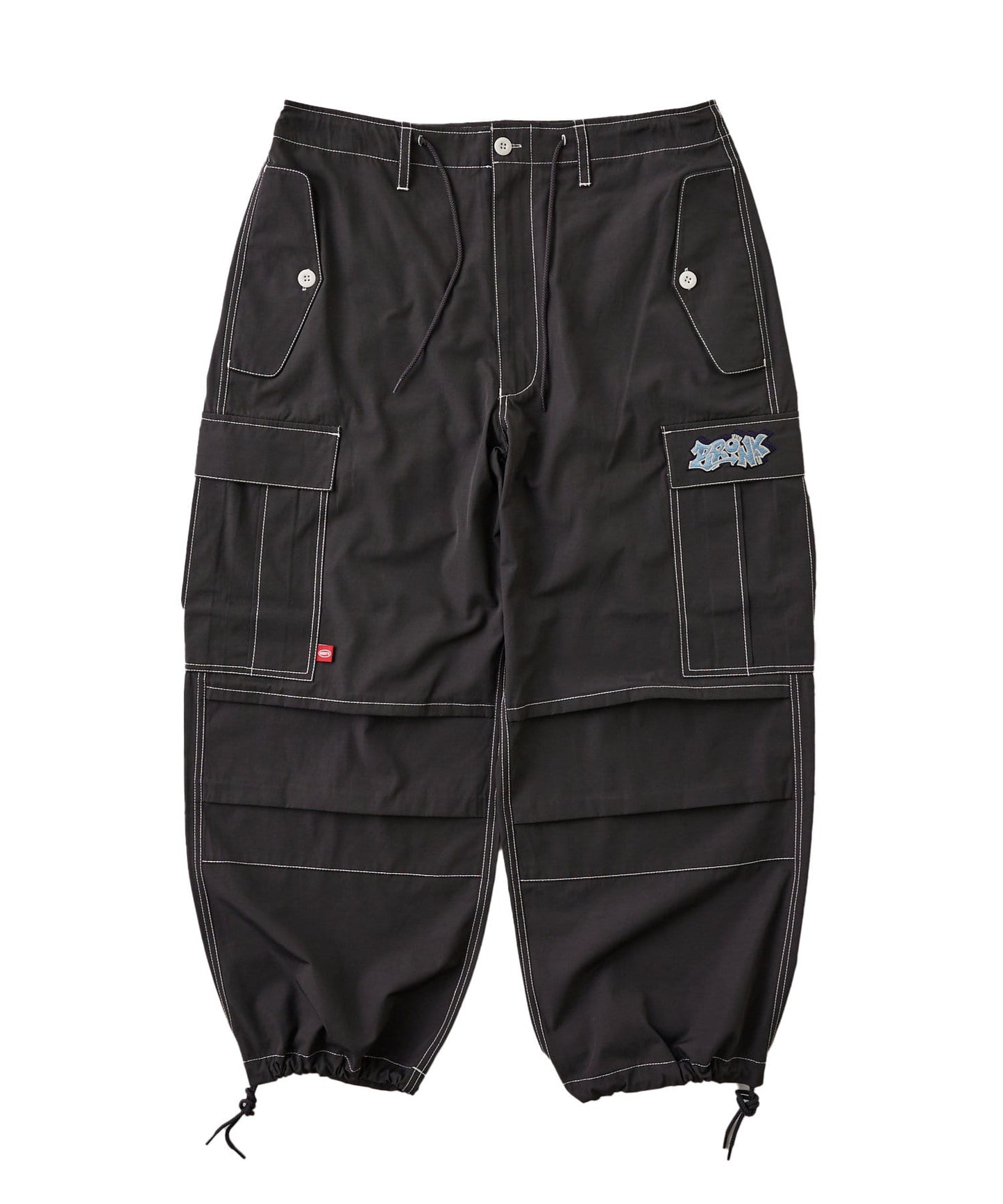 【KOOKY'N/酷酷】BRONX刺繡降落傘寬鬆褲