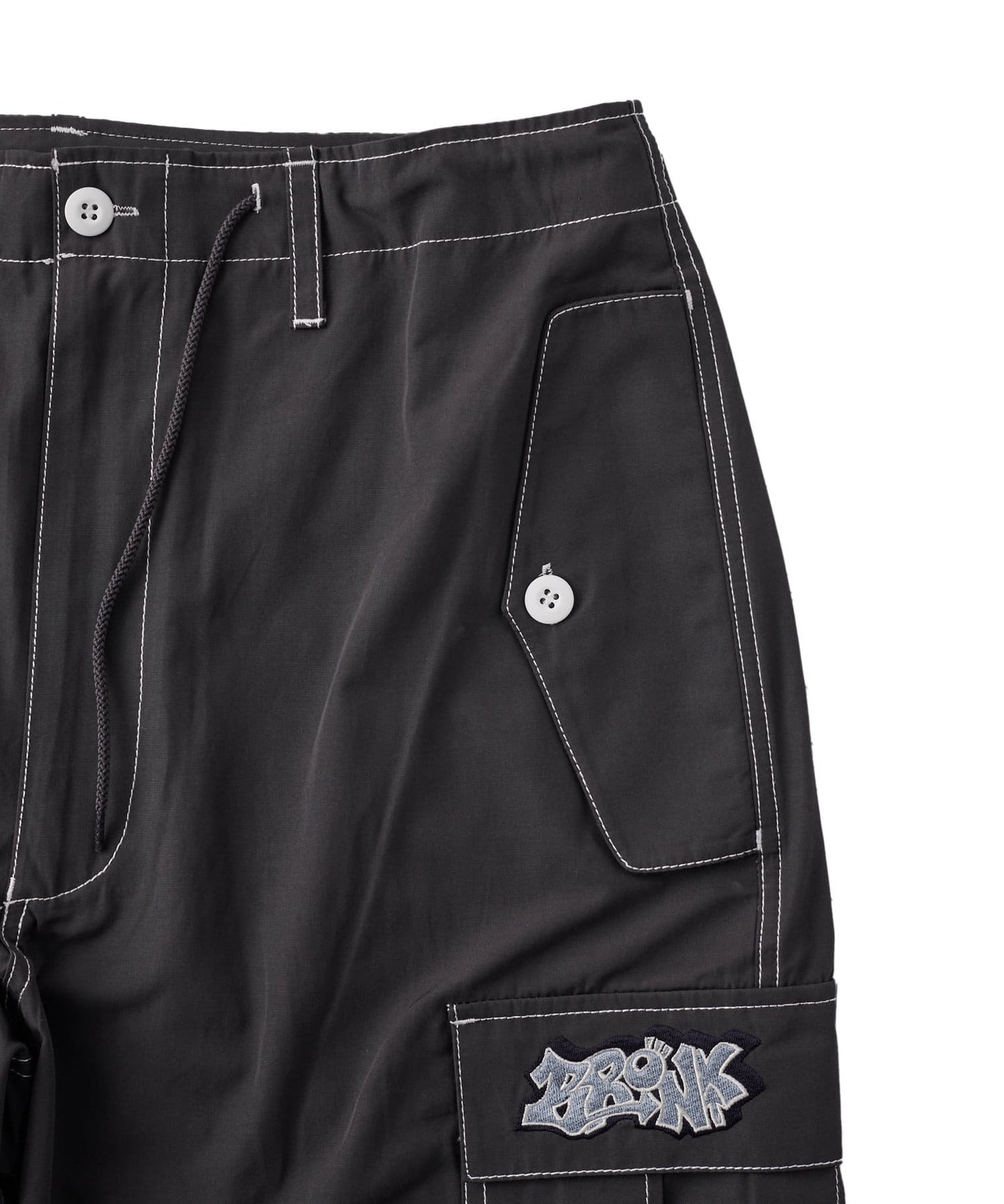 【KOOKY'N/酷酷】BRONX刺繡降落傘寬鬆褲