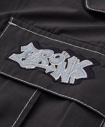 【KOOKY'N/酷酷】BRONX刺繡降落傘寬鬆褲