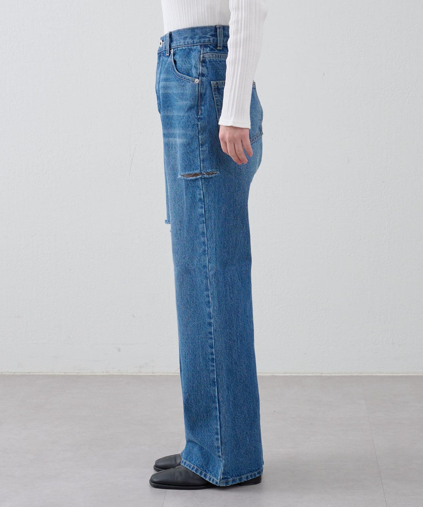 【S～L尺碼展開】破洞牛仔褲