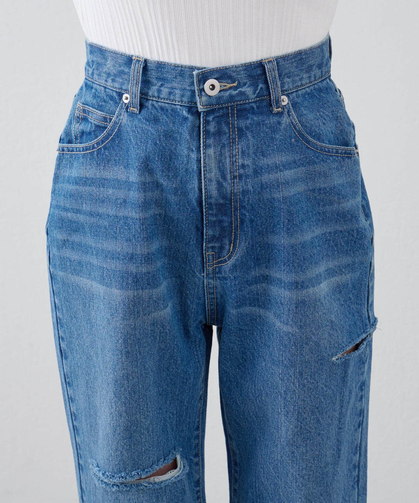 【S～L尺碼展開】破洞牛仔褲