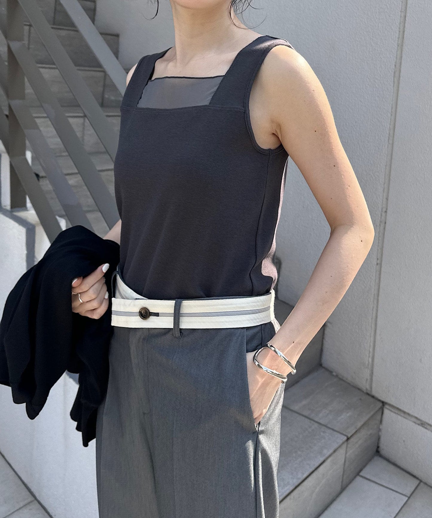 【C′NOTE/筆記】透視拼接方形背心